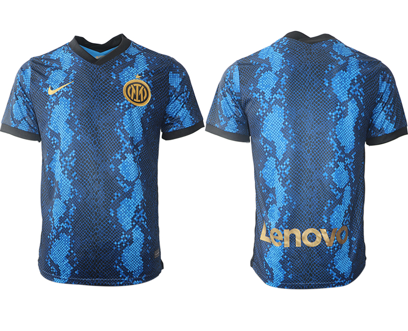 Cheap Men 2021-2022 Club Inter Milan home blue aaa versio blank Nike Soccer Jersey